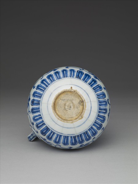 青花花卉紋花澆