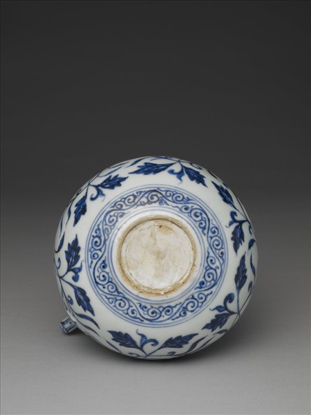 青花花卉紋花澆