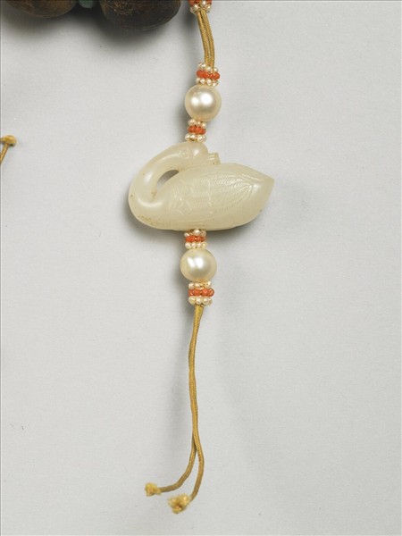 茄楠木玉墜飾手串