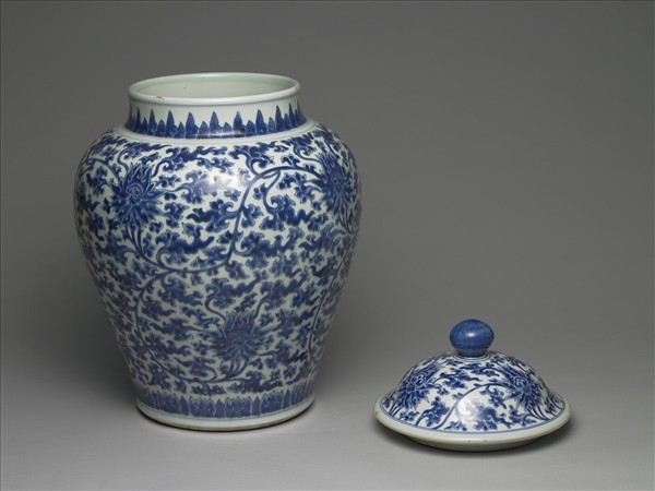 青花蓋罐