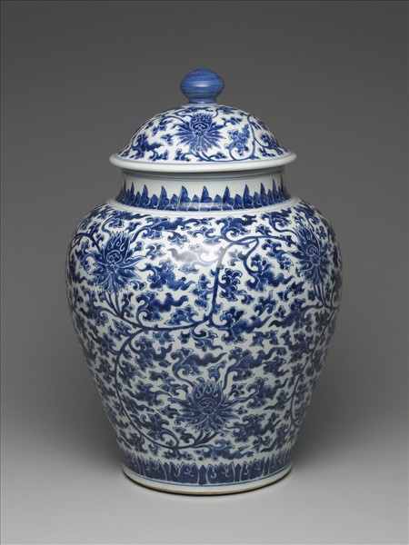 青花蓋罐