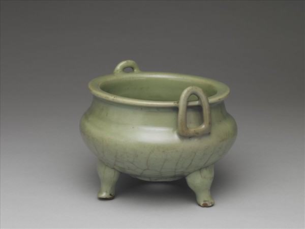 龍泉窯 青瓷三足爐