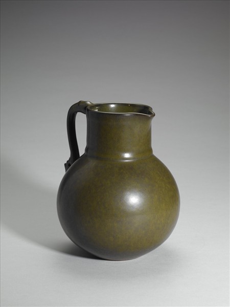 茶葉末釉螭耳花澆