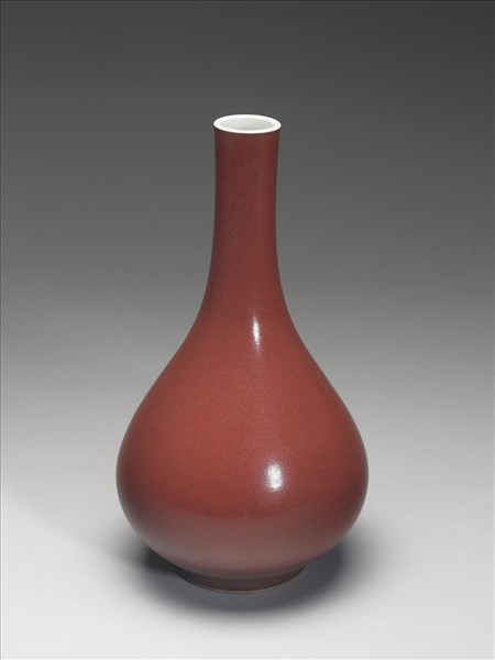 霽紅釉直口瓶