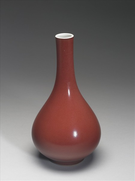 霽紅釉直口瓶
