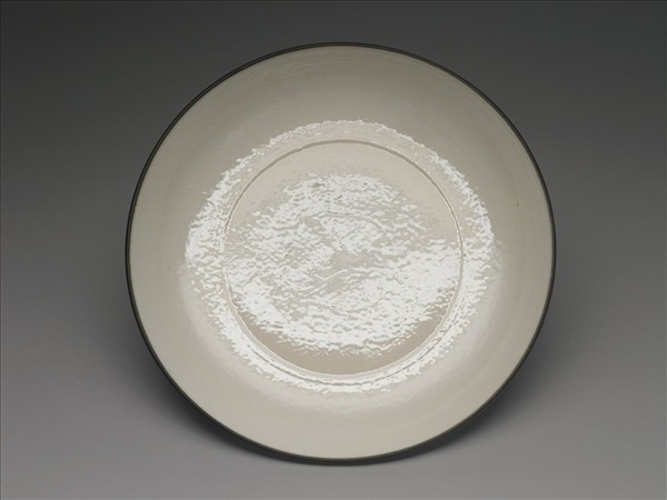 白瓷雙魚水波紋暗花洗