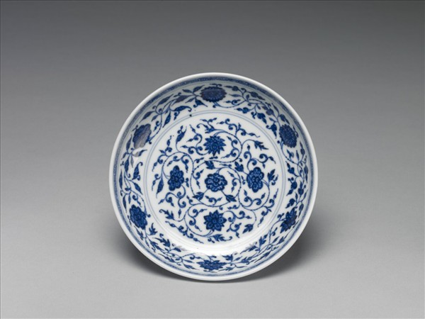 青花四季花卉紋盤