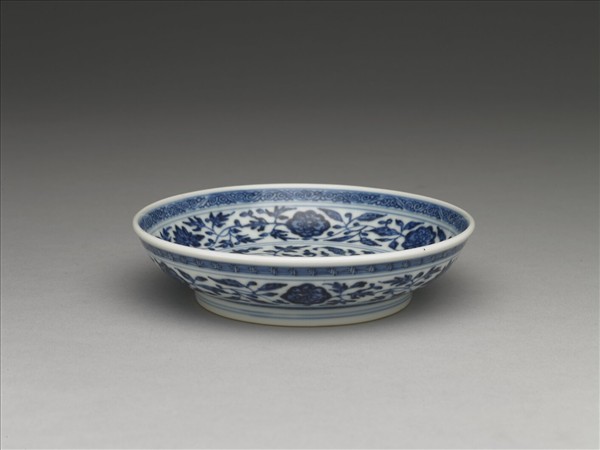 青花四季花卉紋盤