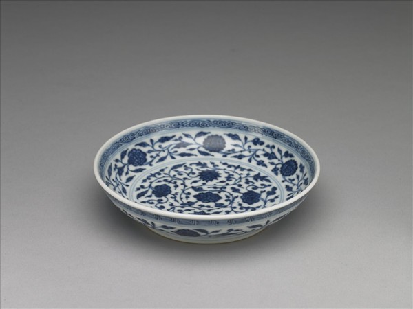 青花四季花卉紋盤