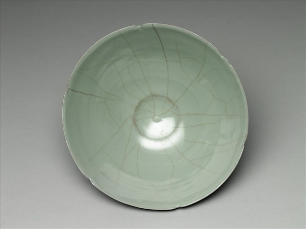 官窯 青瓷葵口碗