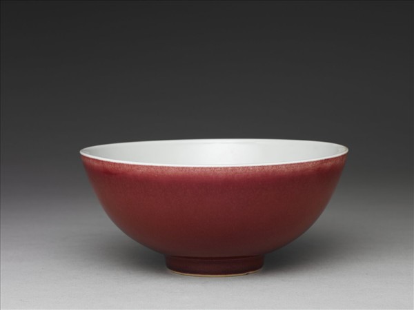 霽紅釉碗