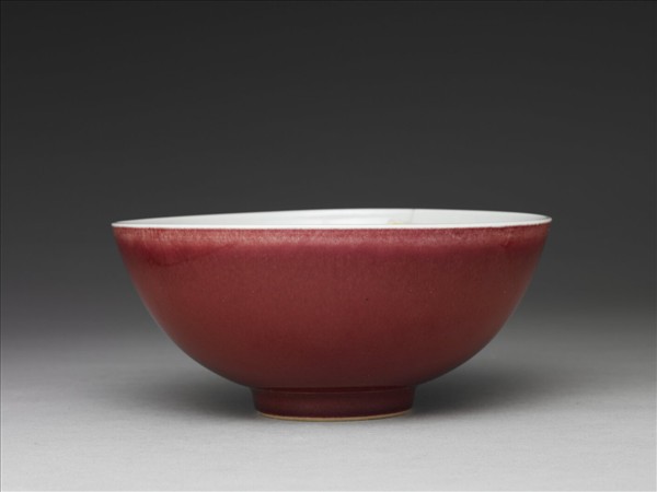 霽紅釉碗