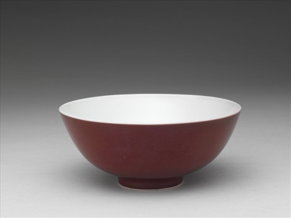霽紅釉碗