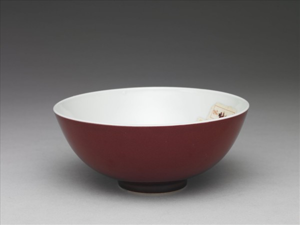 霽紅釉碗