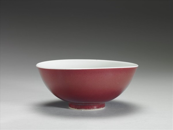 霽紅釉碗