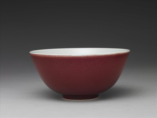 霽紅釉碗