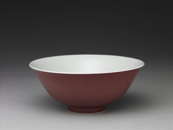 霽紅釉碗