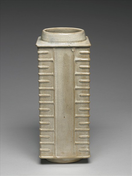 石灣窯 白瓷蓍草瓶