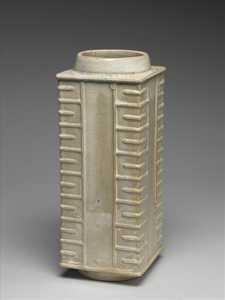 石灣窯 白瓷蓍草瓶