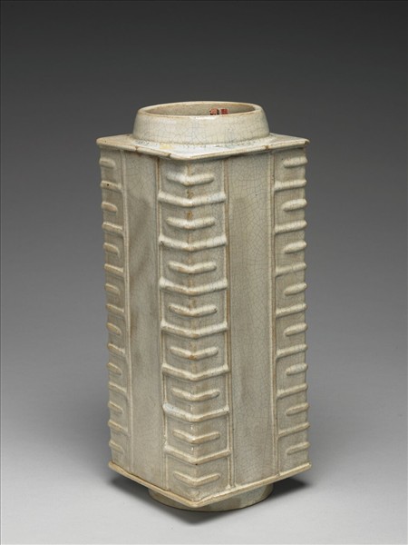 石灣窯 白瓷蓍草瓶