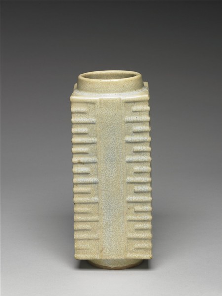 石灣窯 白瓷蓍草瓶