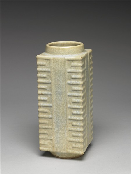 石灣窯 白瓷蓍草瓶