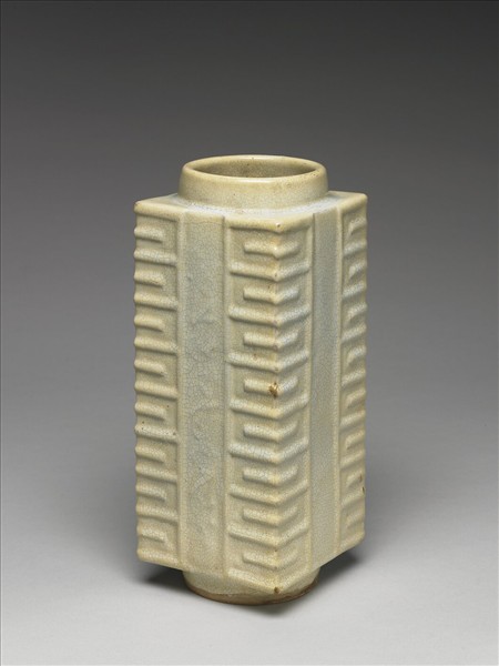 石灣窯 白瓷蓍草瓶