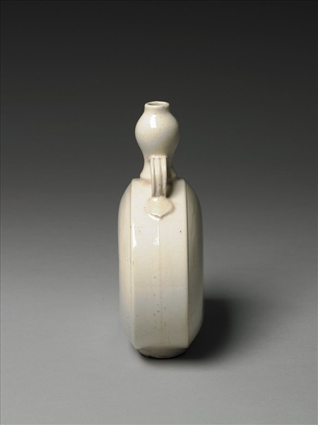 臨川窯 白瓷雙耳扁壺