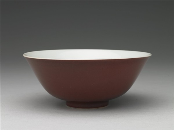 霽紅釉碗