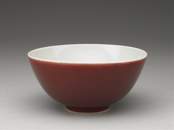 霽紅釉碗
