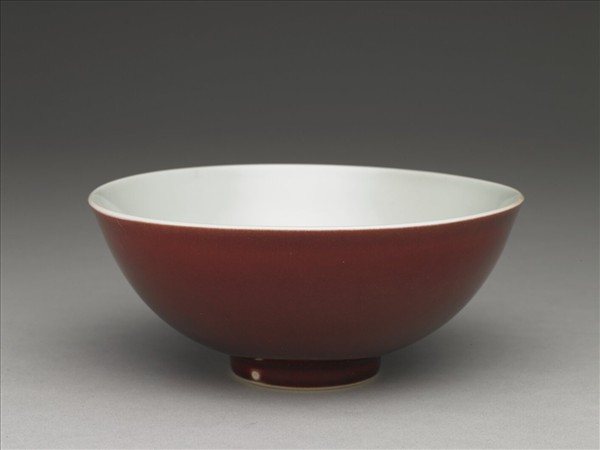 霽紅釉碗
