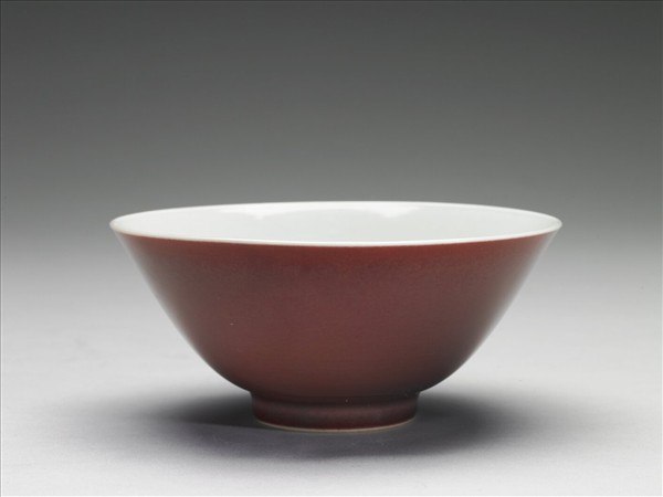 霽紅釉碗