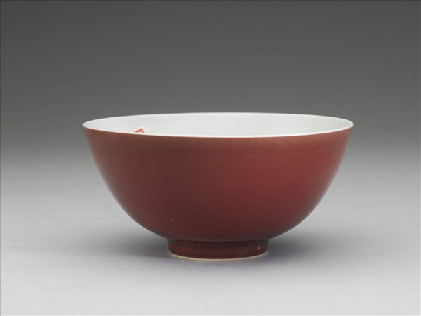 霽紅釉碗