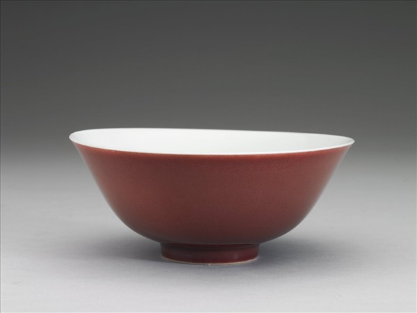 霽紅釉碗