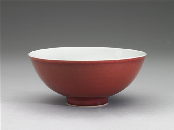 霽紅釉碗