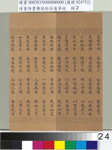 清董誥書佛說妙法蓮華經（二）　冊