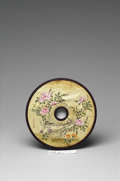 雕刻木蓋附周禮〈花卉〉