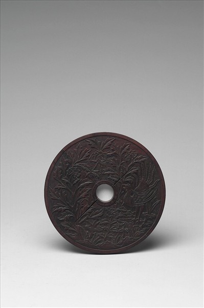 雕刻木蓋附周禮〈花卉〉