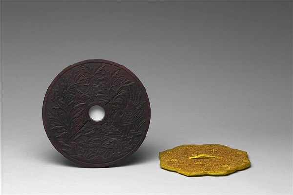 雕刻木蓋附周禮〈花卉〉