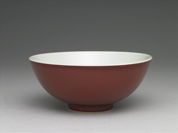 霽紅釉碗