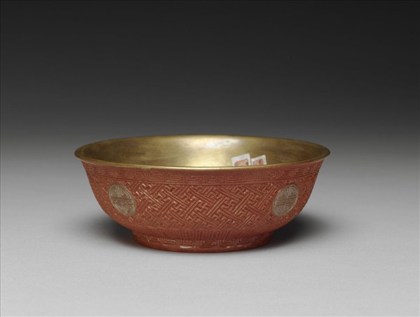 仿剔紅壽字紋碗