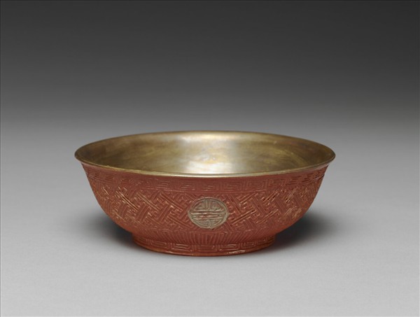 仿剔紅壽字紋碗