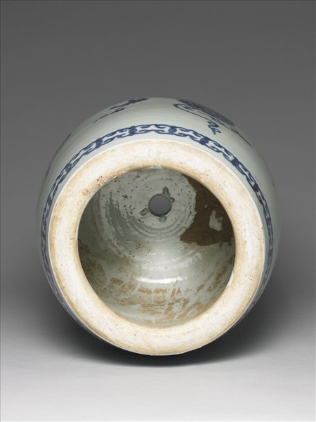 青花雙龍戲珠紋坐墩