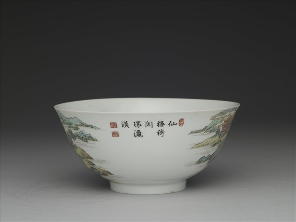 琺瑯彩仙山樓閣碗