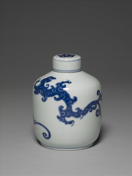 青花龍紋蓋罐