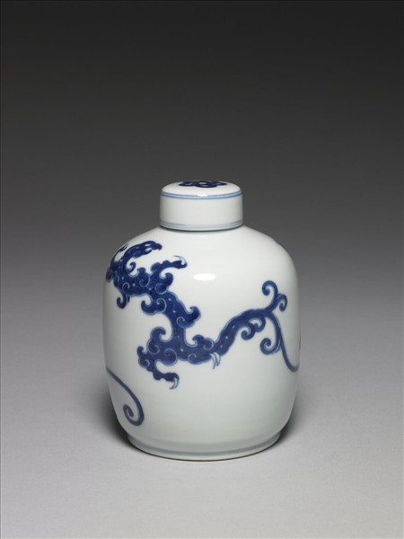 青花龍紋蓋罐