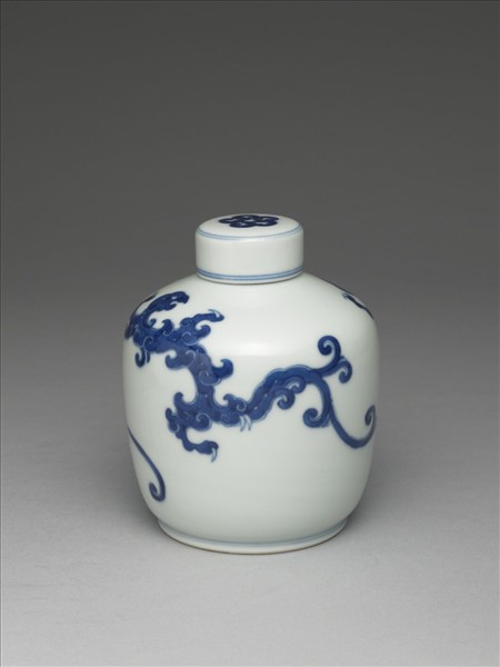 青花龍紋蓋罐