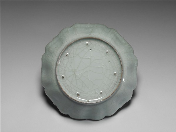 官窯 青瓷菱花式洗