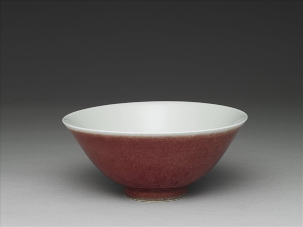霽紅釉碗