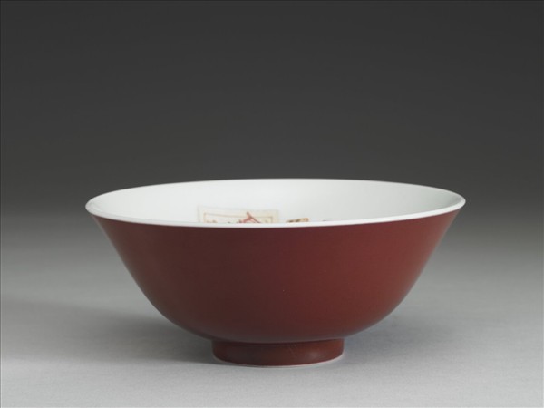 霽紅釉碗